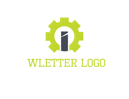 letter i inside gear logo