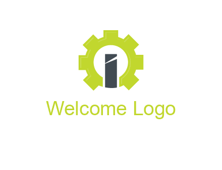letter i inside gear logo