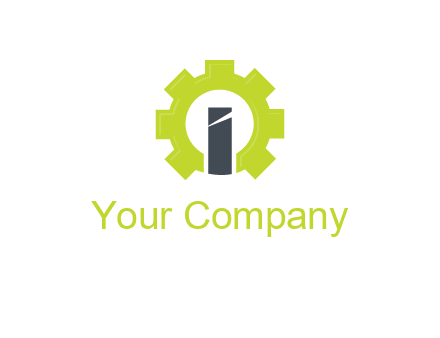 letter i inside gear logo