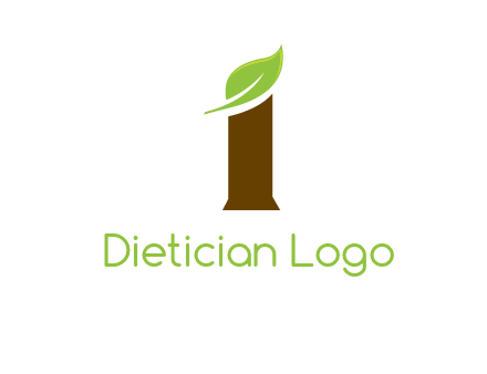 letter i with leaf logo