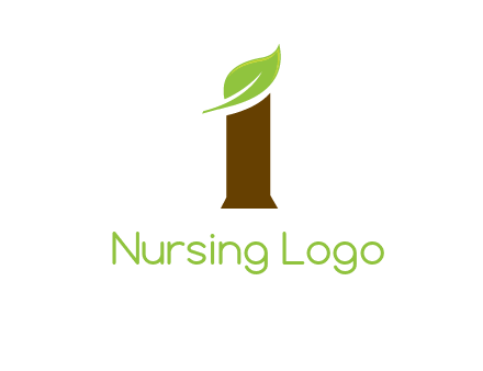 letter i with leaf logo