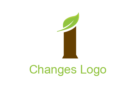 letter i with leaf logo