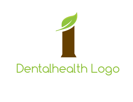 letter i with leaf logo
