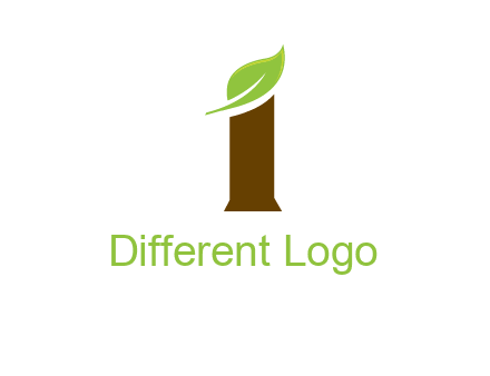 letter i with leaf logo