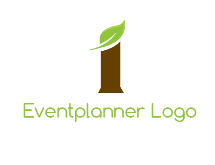 letter i with leaf logo