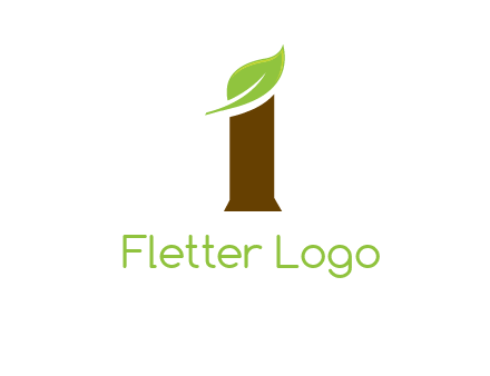 letter i with leaf logo