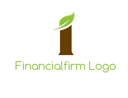 letter i with leaf logo