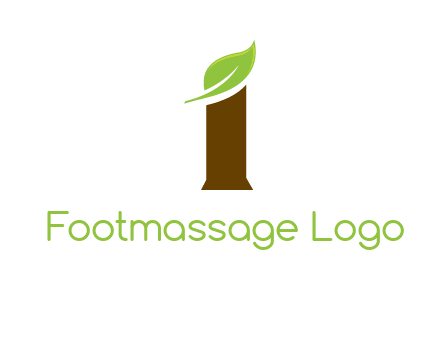 letter i with leaf logo