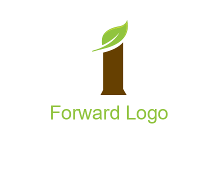 letter i with leaf logo