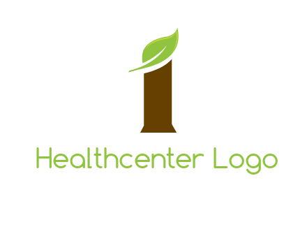 letter i with leaf logo