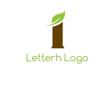 letter i with leaf logo