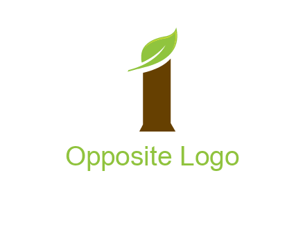 letter i with leaf logo