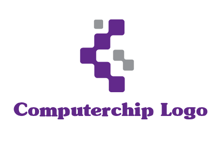 letter C made of square technology connection logo
