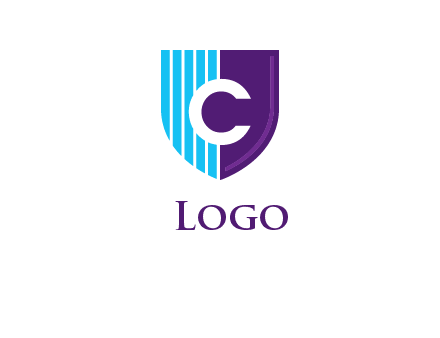 letter c inside shield logo