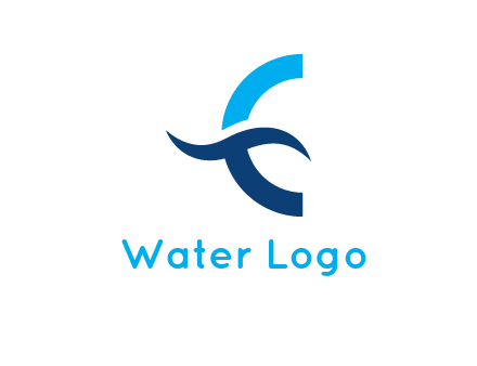 wave inside letter E logo