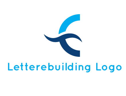 wave inside letter E logo