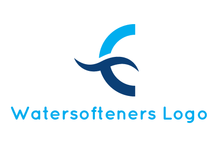 wave inside letter E logo