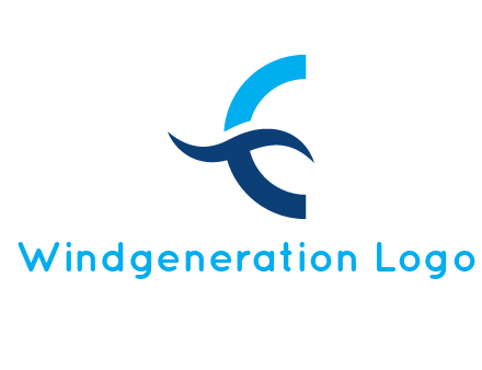 wave inside letter E logo