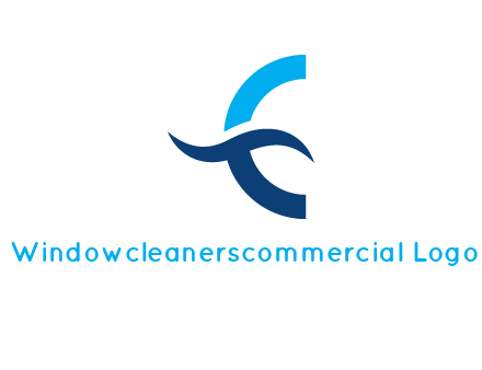 wave inside letter E logo