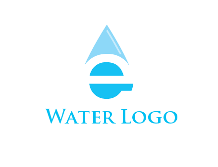 letter e incorporated with water drop logo