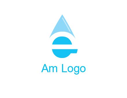 letter e incorporated with water drop logo