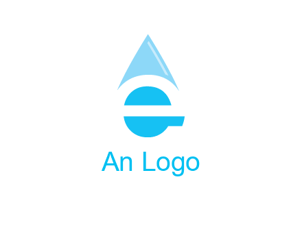 letter e incorporated with water drop logo