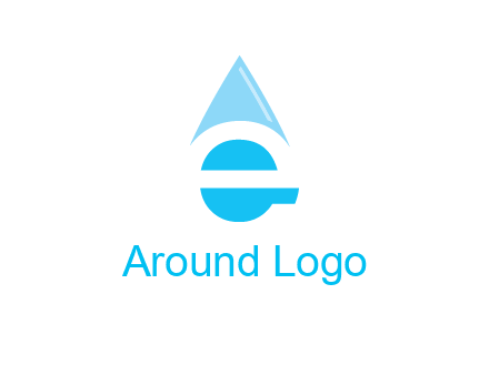 letter e incorporated with water drop logo