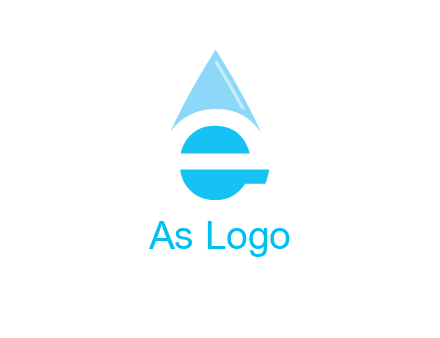 letter e incorporated with water drop logo