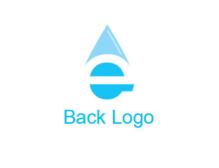 letter e incorporated with water drop logo