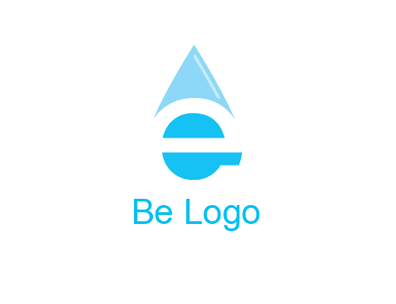 letter e incorporated with water drop logo