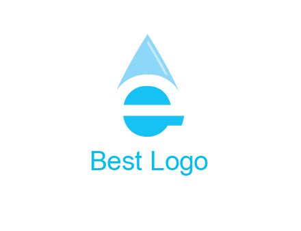 letter e incorporated with water drop logo