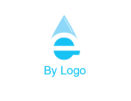 letter e incorporated with water drop logo