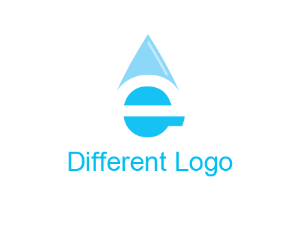 letter e incorporated with water drop logo