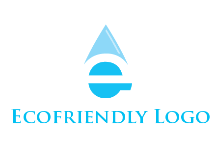 letter e incorporated with water drop logo