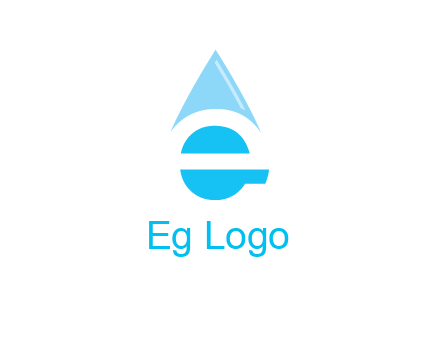 letter e incorporated with water drop logo