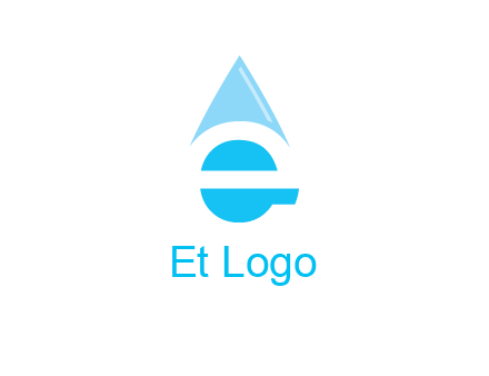 letter e incorporated with water drop logo