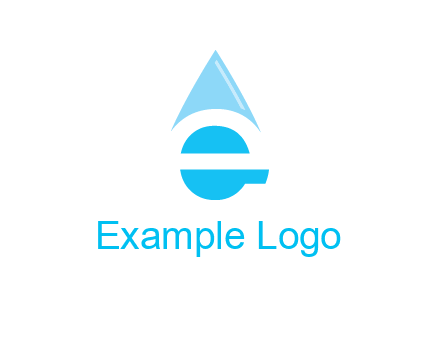 letter e incorporated with water drop logo