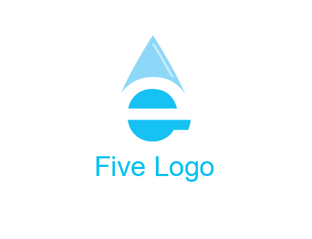 letter e incorporated with water drop logo