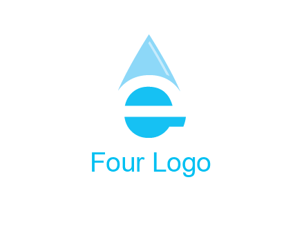 letter e incorporated with water drop logo