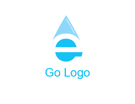 letter e incorporated with water drop logo