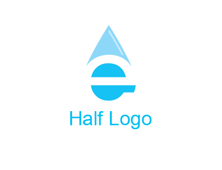 letter e incorporated with water drop logo