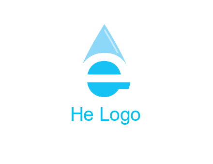 letter e incorporated with water drop logo