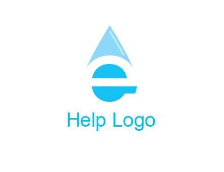 letter e incorporated with water drop logo