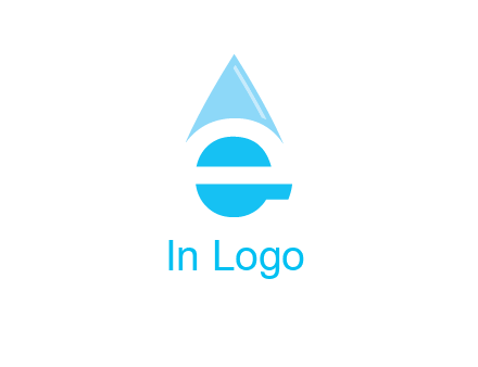 letter e incorporated with water drop logo