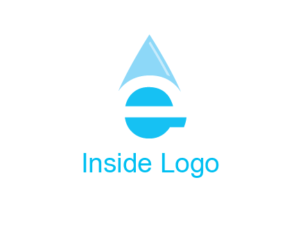 letter e incorporated with water drop logo