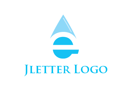 letter e incorporated with water drop logo