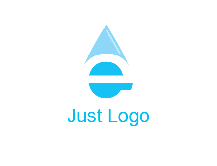 letter e incorporated with water drop logo
