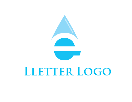 letter e incorporated with water drop logo