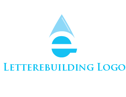letter e incorporated with water drop logo