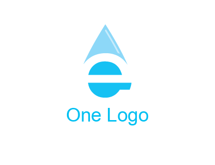 letter e incorporated with water drop logo
